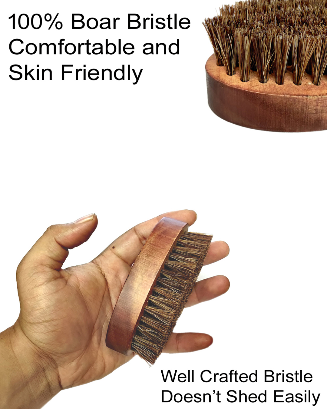 Shop100% Boar Bristle Beard Brush & Mustache Brush For Men for a Healthy Beard & Styling-Full