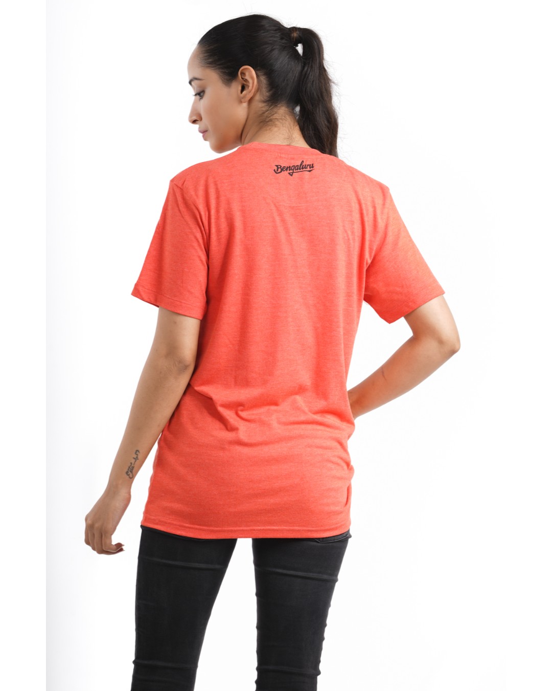 Shop Women's BLR Round T-shirt in Red-Back
