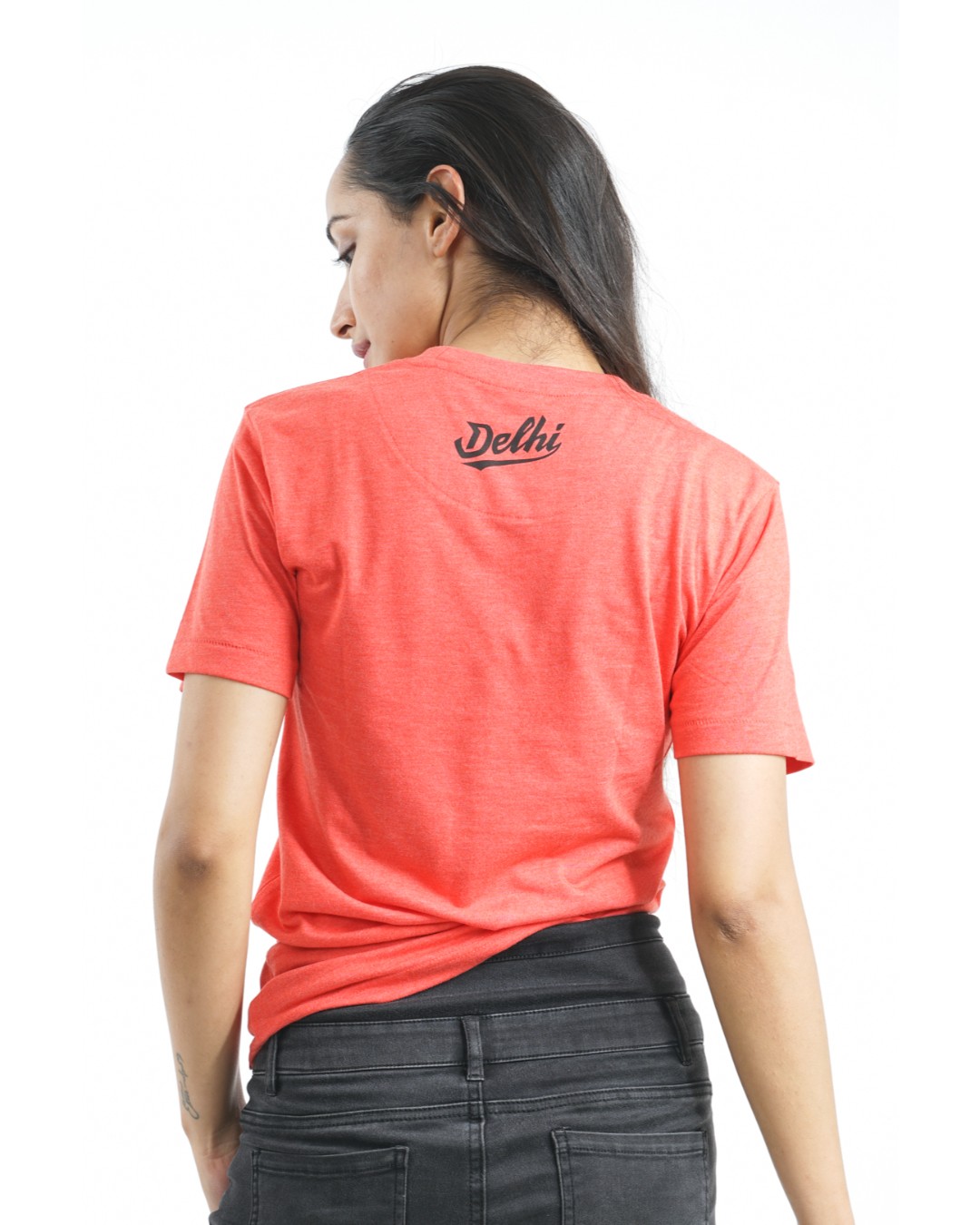 Shop Women's Red Curvey LogoT-shirt-Back