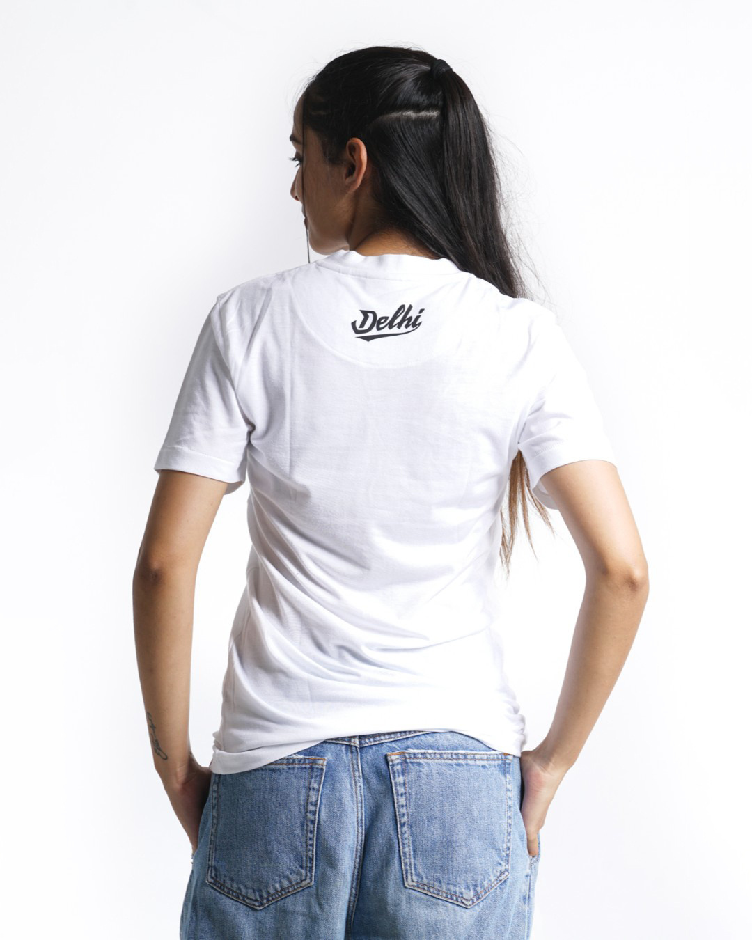 Shop Women's Dil Dilli Hai T-shirt in White-Back