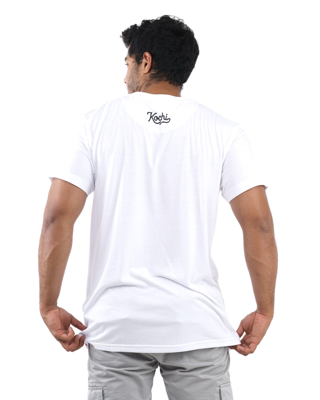 Shop Women's Kochi Script T-shirt in White-Back