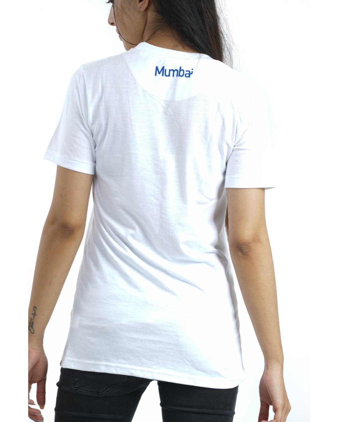 Shop Women's Me Mumbai T-shirt in White-Back