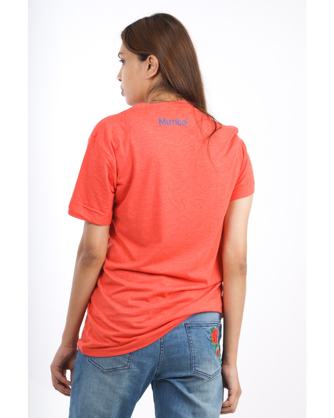Shop Women's Mumbai Meri Jaan T-shirt in Red-Back