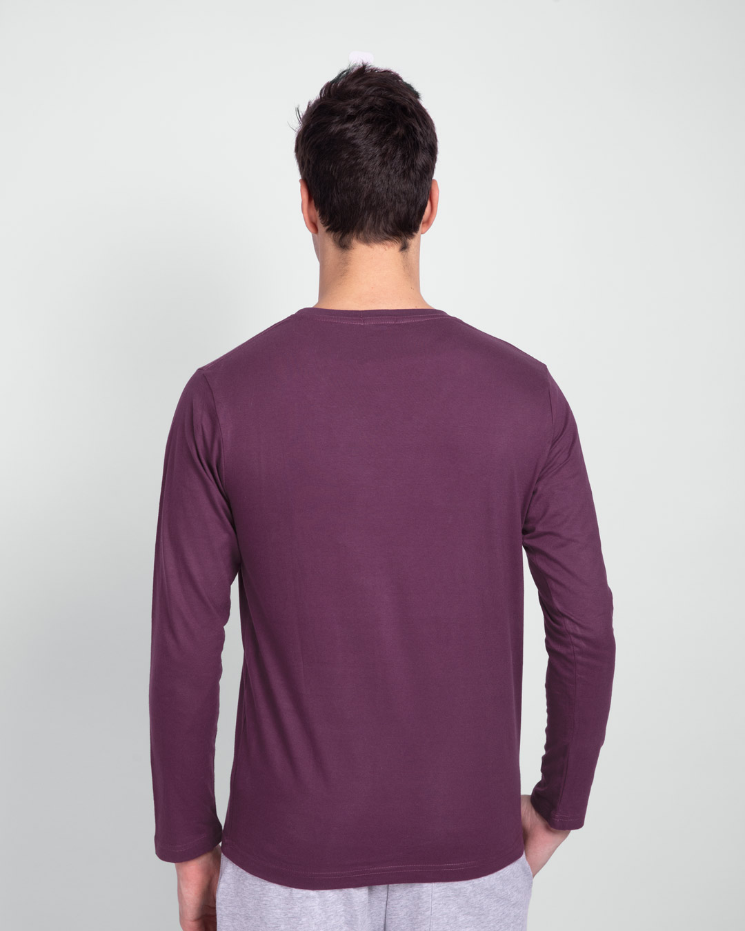 Shop 2020 Emojis Full Sleeve T-Shirt Deep Purple-Back