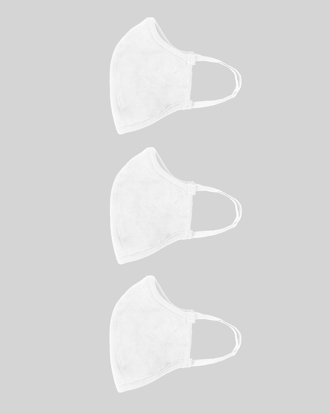 Shop 3 layer Premium Protective Mask Combo of 3 (White)-Back
