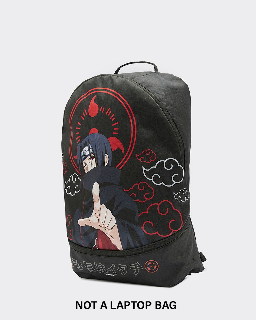 Shop Unisex Black Itachi Peace Printed Small Backpack-Back