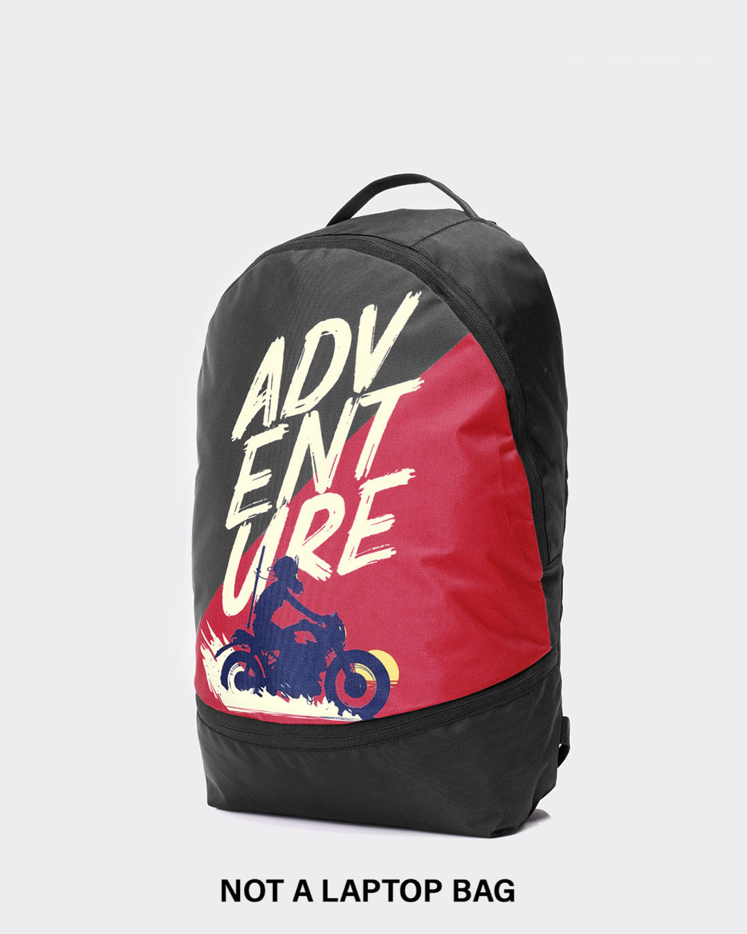 Shop Unisex Black Adventure Printed Small Backpack-Back