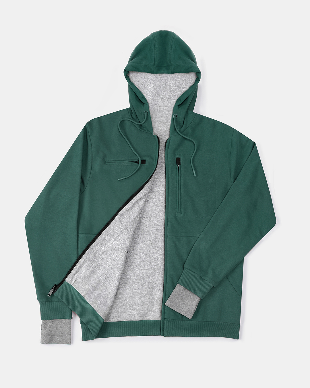 Shop Men's Green Plus Size Airport Hoodie-Back
