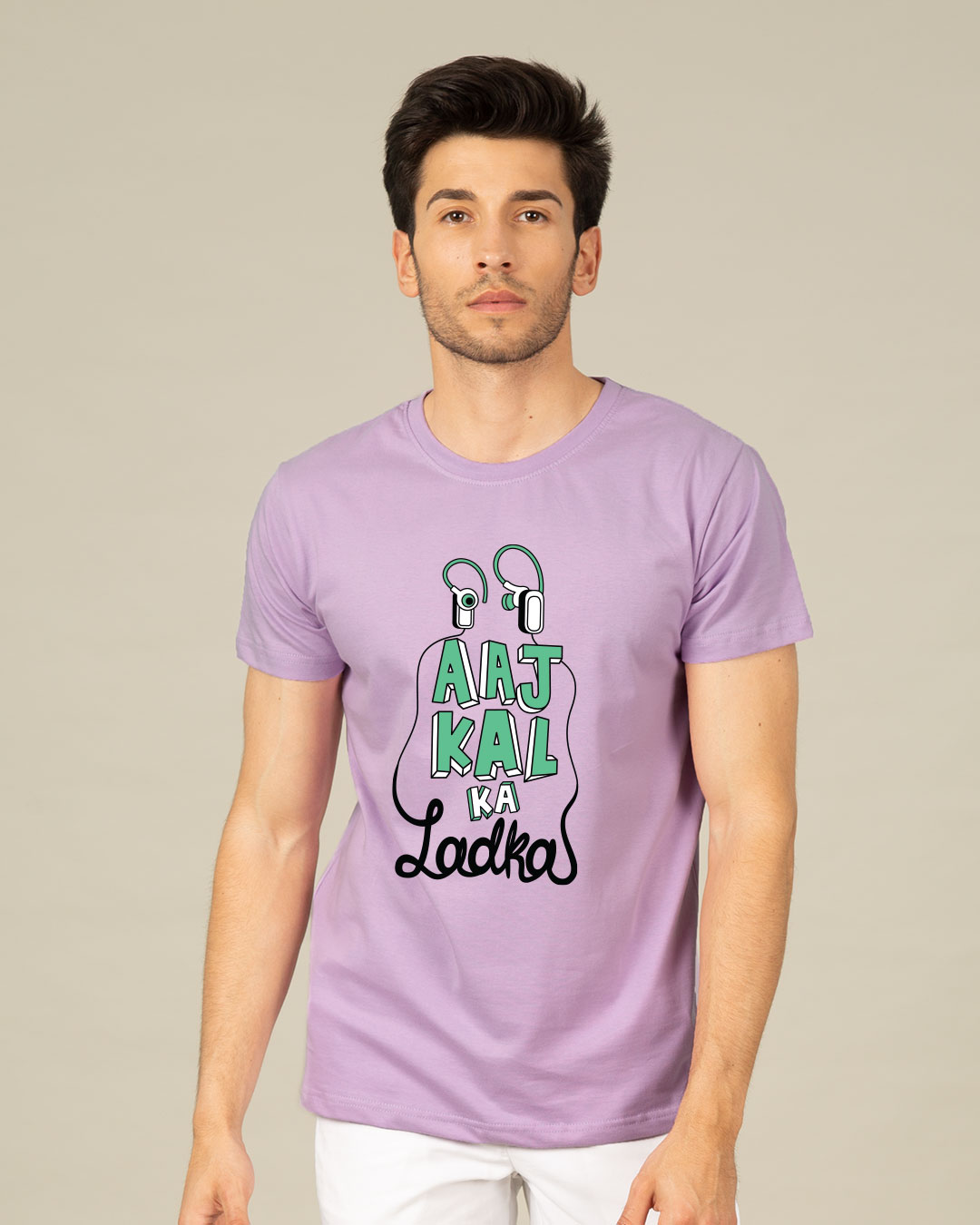 Shop Aaj Kal Ka Ladka Half Sleeve T-Shirt-Back