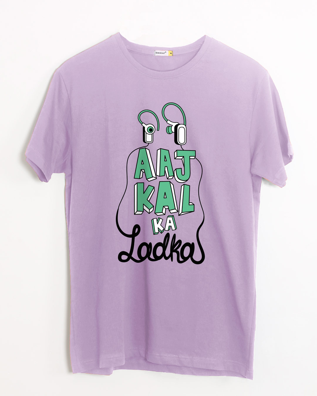 Buy Aaj Kal Ka Ladka Purple Printed Half Sleeve TShirt For Men Online