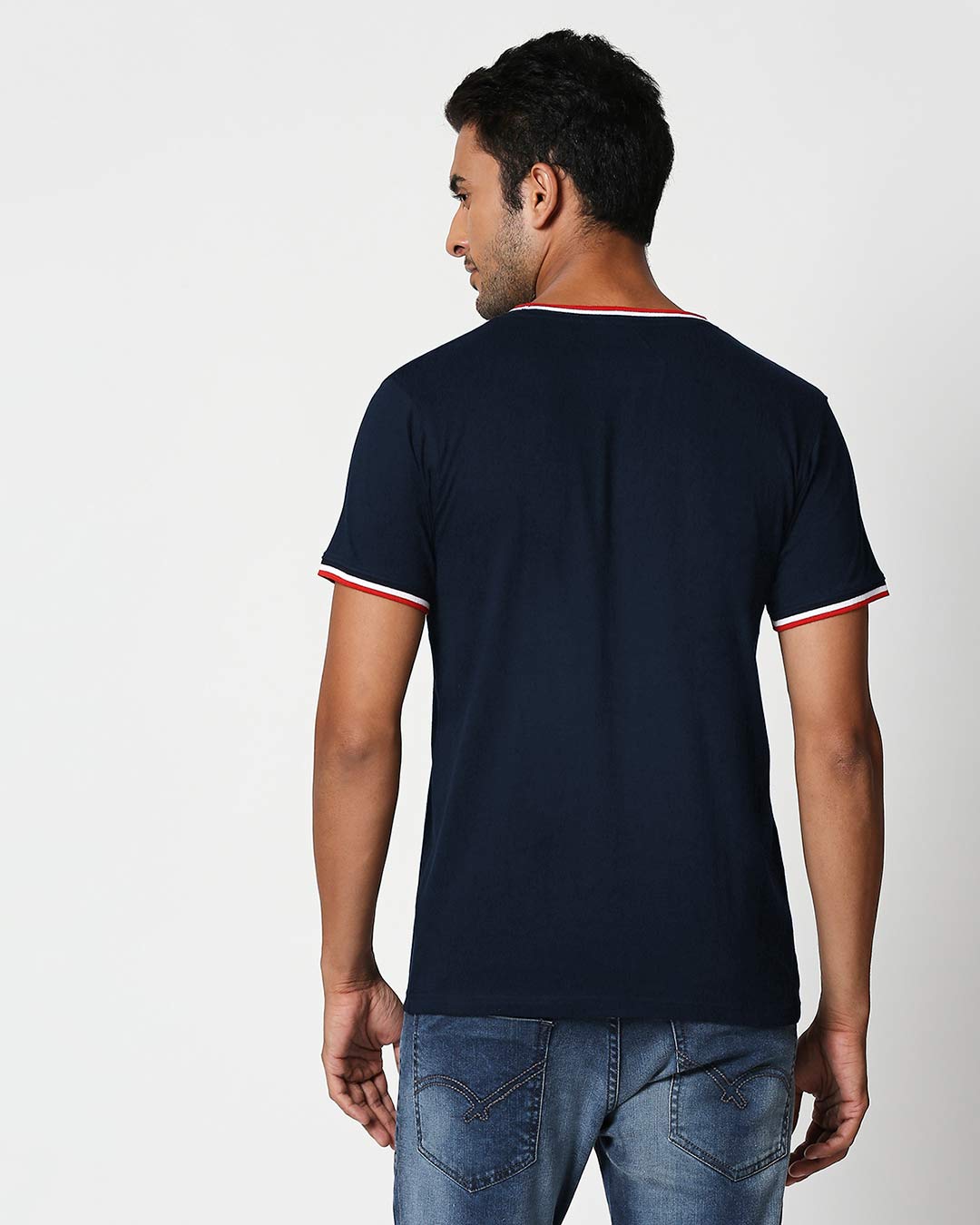 Shop Aawara Hoon Crewneck Varsity Rib H/S T-Shirt Multicolor-Back