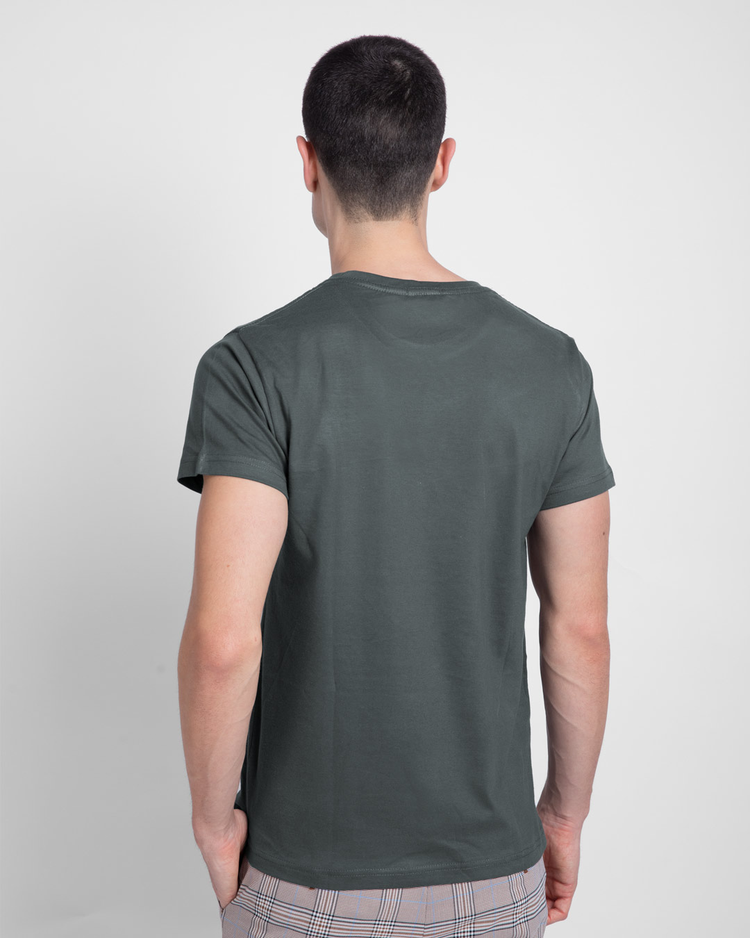 Shop Aawara Hoon Half Sleeve T-Shirt Nimbus Grey-Back