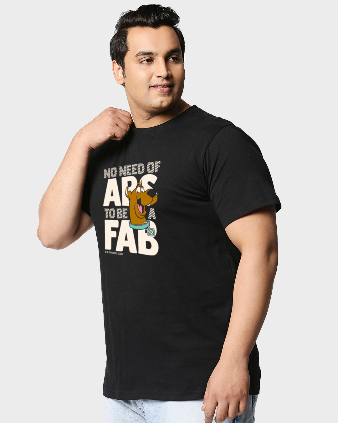 Shop Abs To Fab (SDL) Half Sleeve Plus Size T-Shirt-Back
