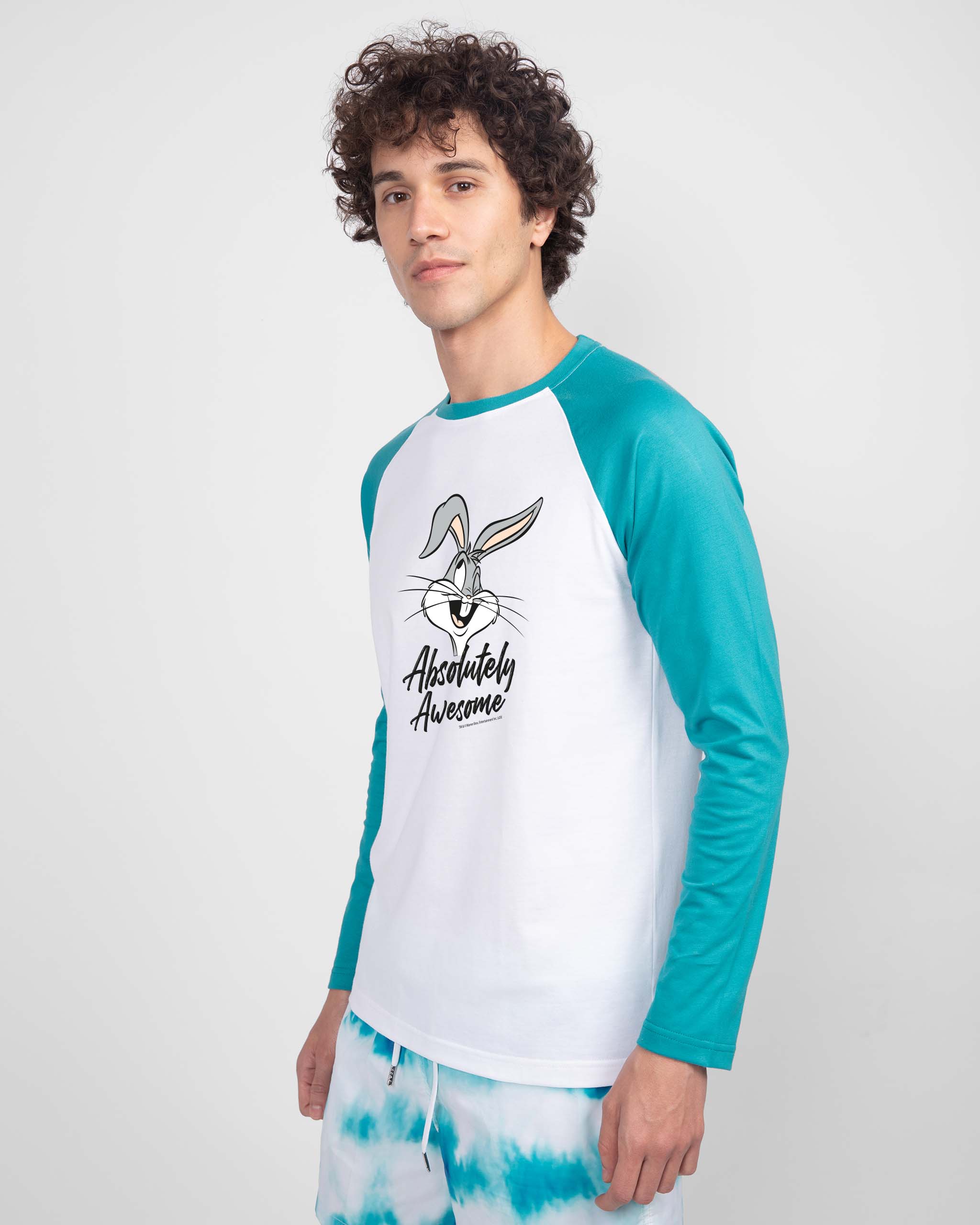 Shop Absolutely Awesome Bunny Full Sleeve Raglan T-Shirt-Back