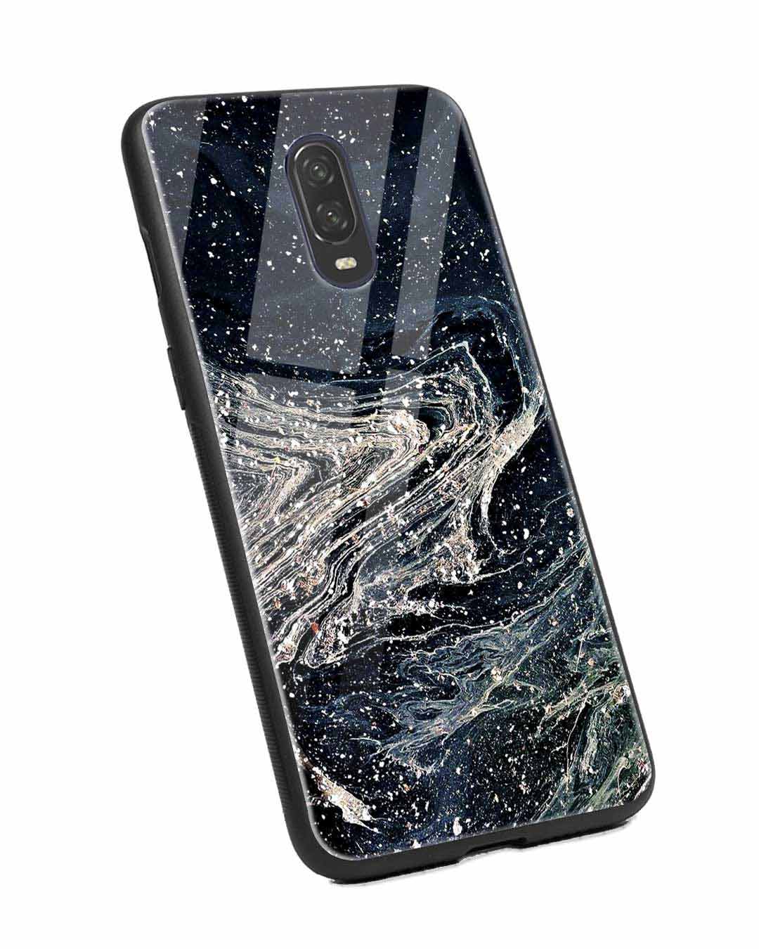 Shop Abstract Glitter OnePlus 6T Glass Mobile Cover-Back