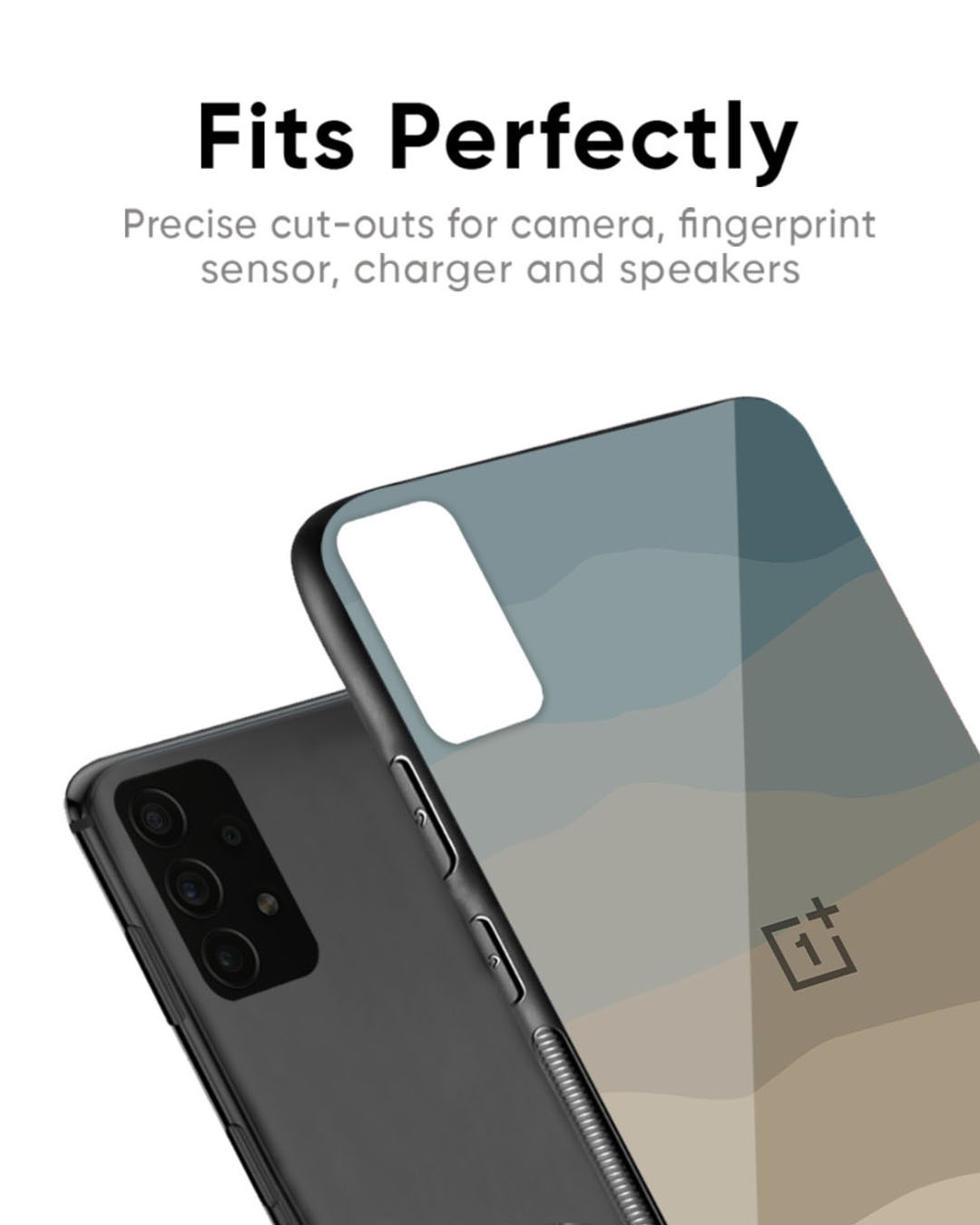 Shop Abstract Mountain Pattern Premium Glass Case for OnePlus 7 Pro (Shock Proof, Scratch Resistant)-Back