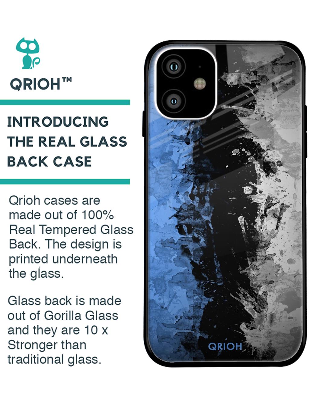 Shop Abstract Printed Premium Glass Cover For iPhone 11 (Impact Resistant, Matte Finish)-Back