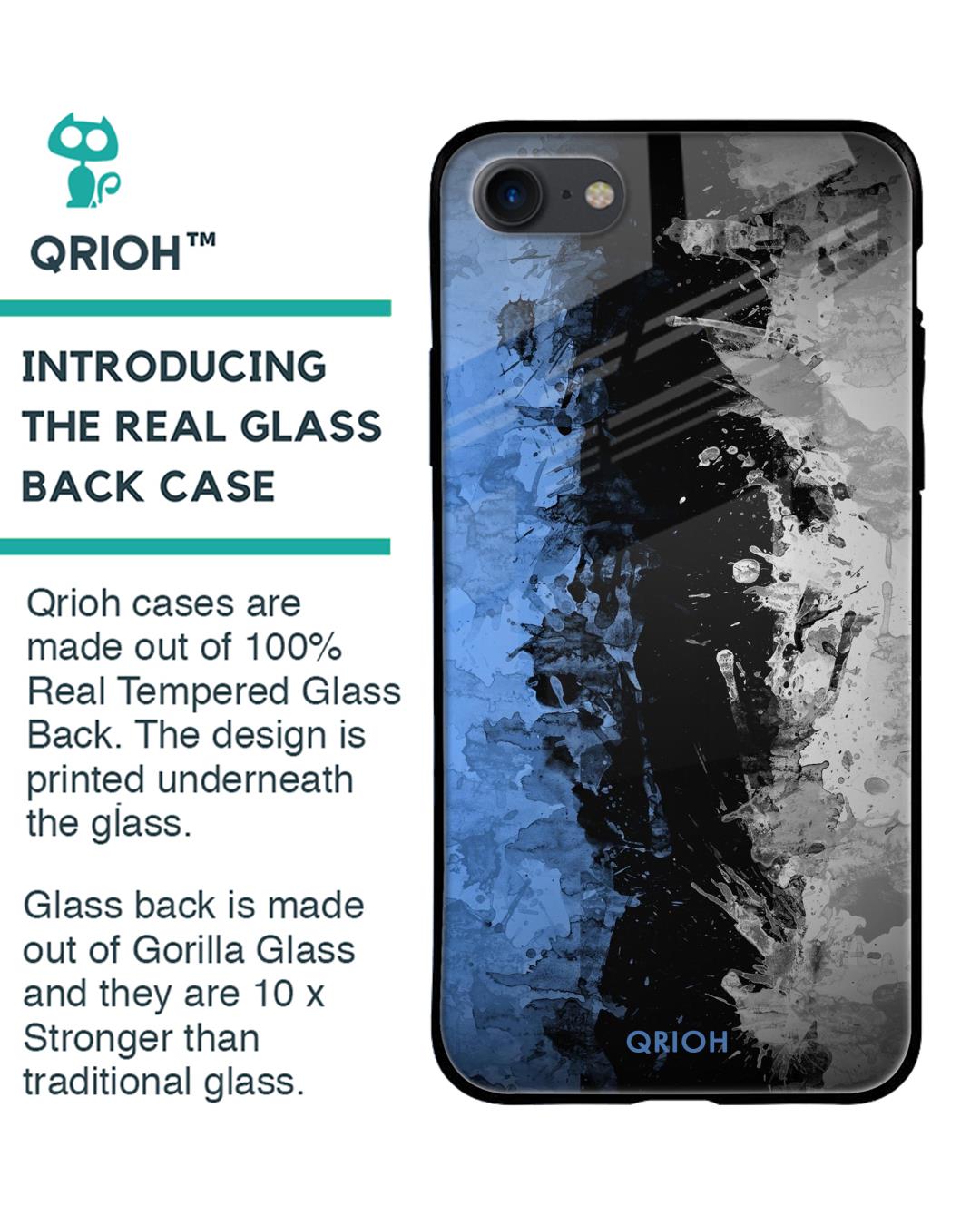 Shop Abstract Printed Premium Glass Cover For iPhone 7 (Impact Resistant, Matte Finish)-Back