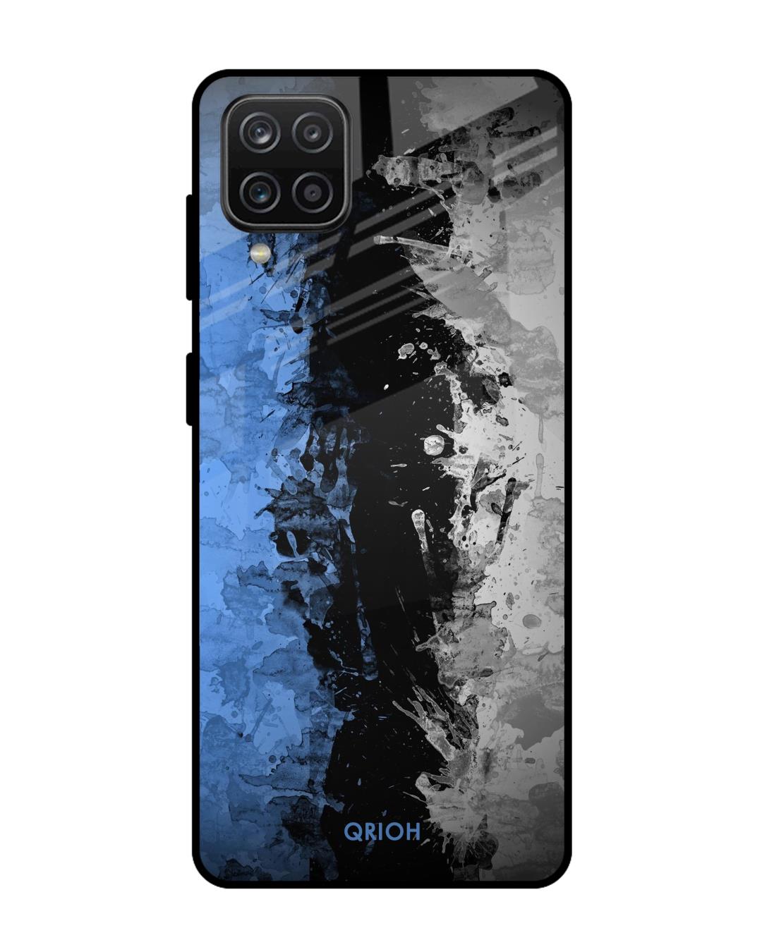 Shop Abstract Printed Premium Glass Cover For  A12(Impact Resistant, Matte Finish)-Back