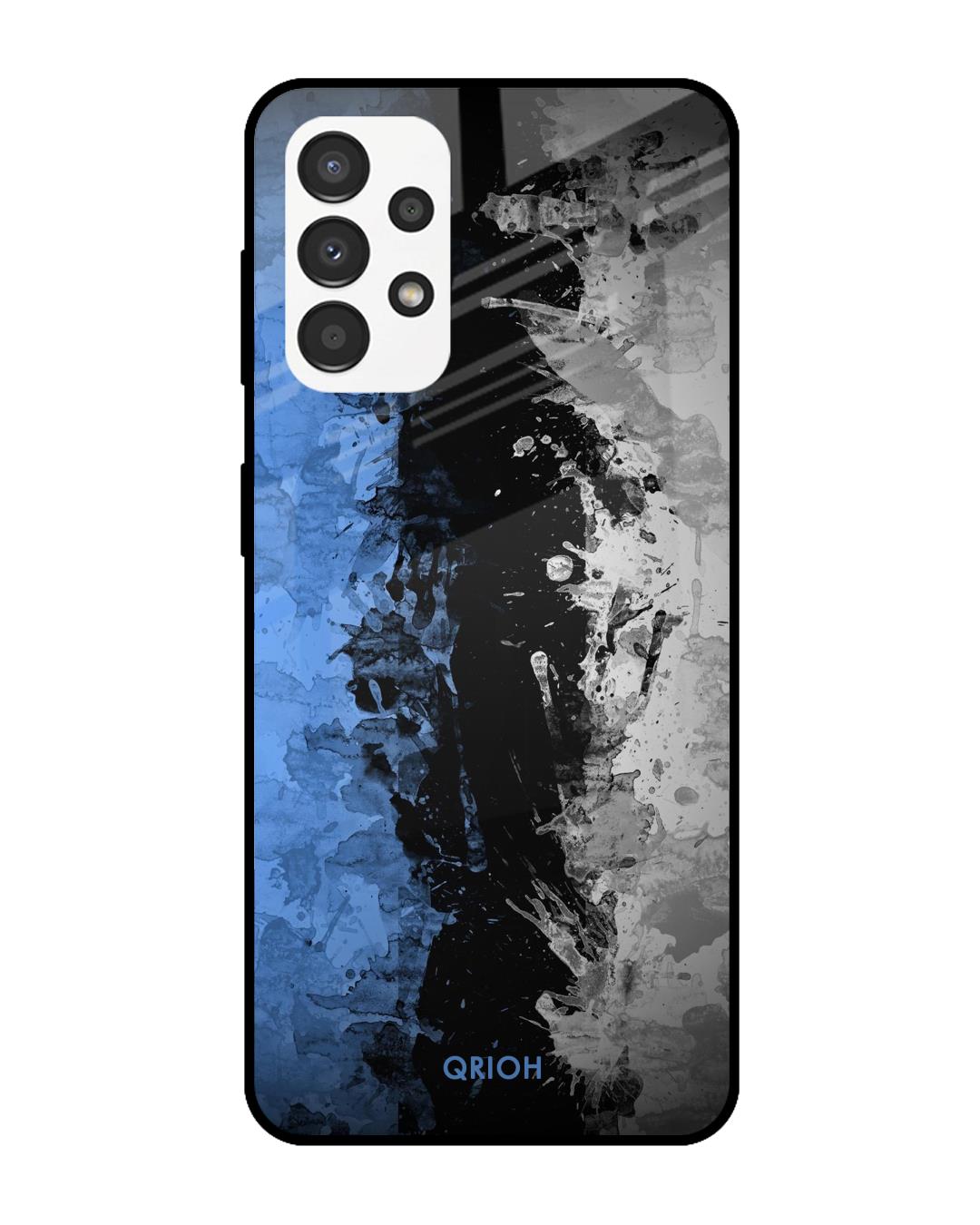 Shop Abstract Printed Premium Glass Cover For  A13(Impact Resistant, Matte Finish)-Back