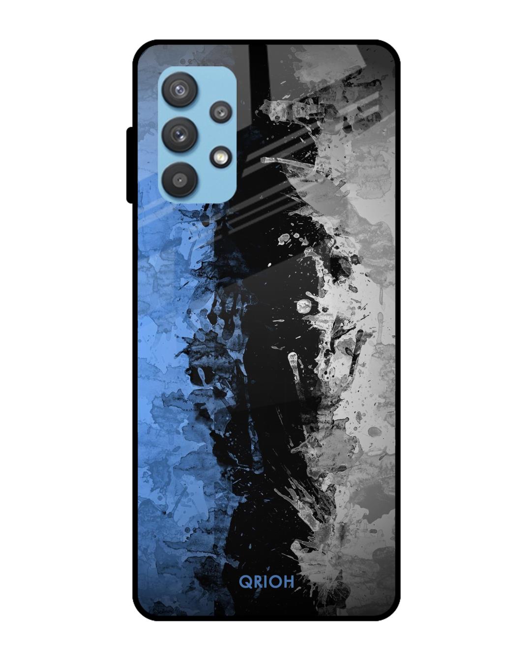 Shop Abstract Printed Premium Glass Cover For  A32(Impact Resistant, Matte Finish)-Back