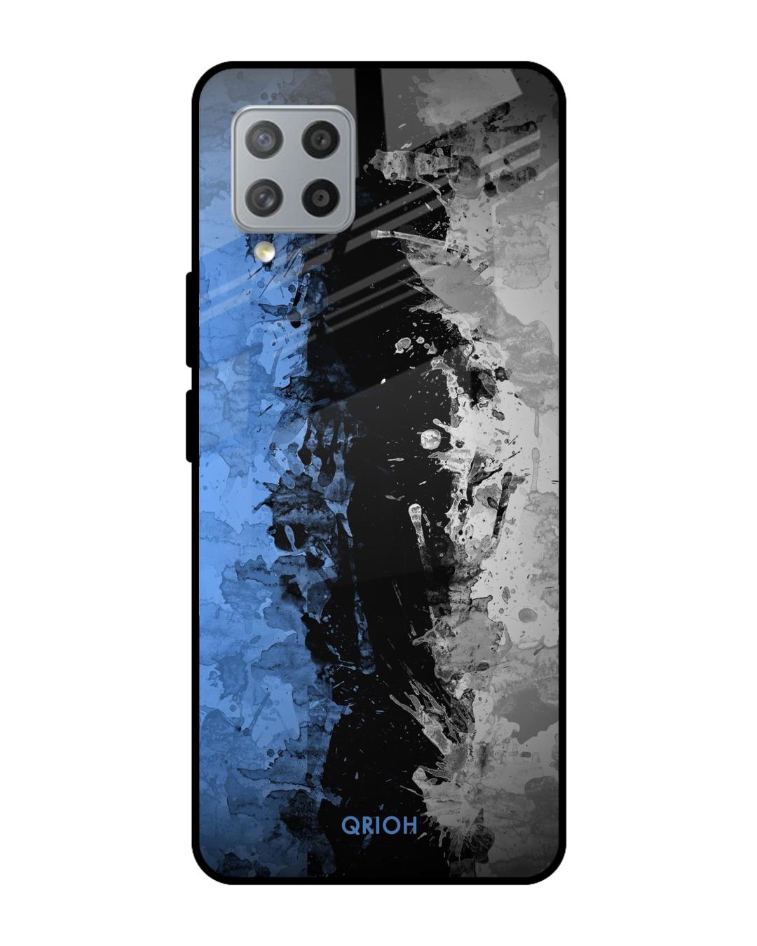 Shop Abstract Printed Premium Glass Cover For  M42(Impact Resistant, Matte Finish)-Back