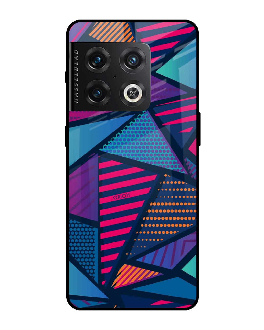 Buy Abstract Printed Premium Glass Cover For Oneplus 10 Pro 5g Impact Resistant Matte Finish 