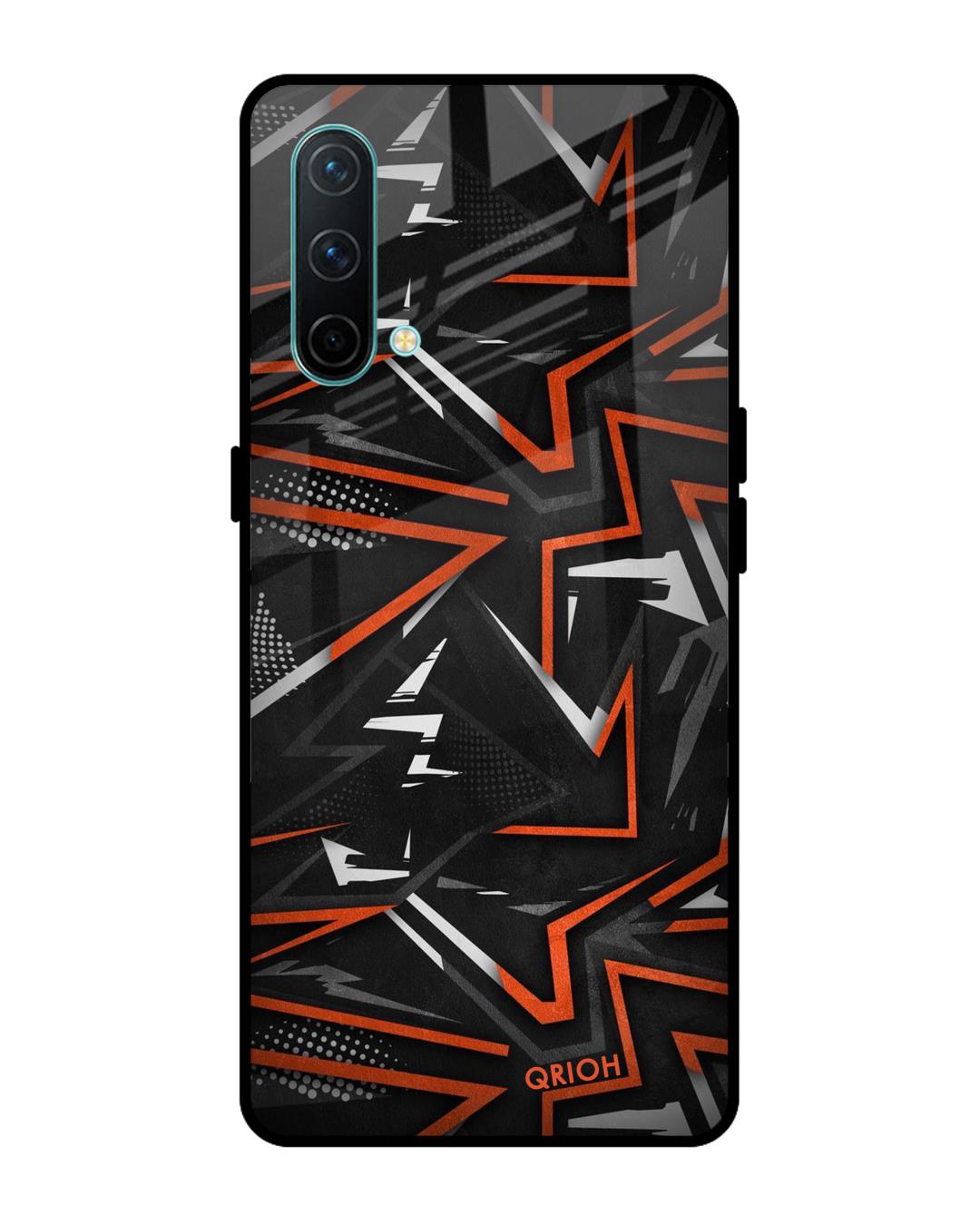 Buy Abstract Printed Premium Glass Cover For Oneplus Nord Ce Impact Resistant Matte Finish 