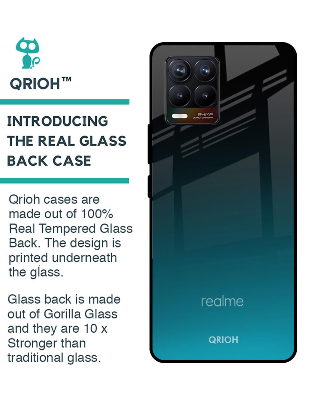 Shop Abstract Printed Premium Glass Cover for Realme 8 Pro (Shock Proof, Lightweight)-Back