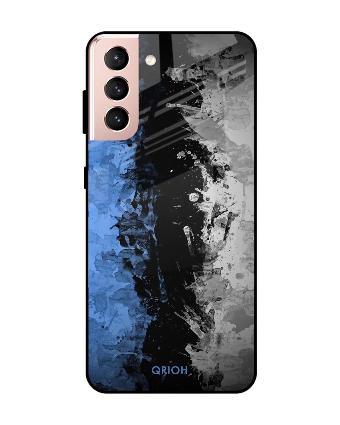Shop Abstract Printed Premium Glass Cover For  S21 Plus(Impact Resistant, Matte Finish)-Back