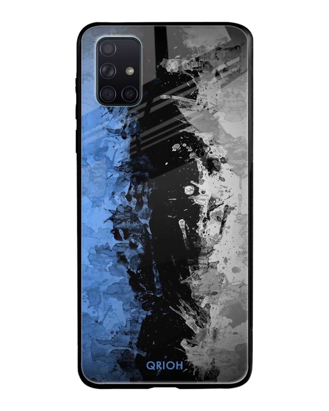 Shop Abstract Printed Premium Glass Cover For Samsung Galaxy A51 (Impact Resistant)-Back