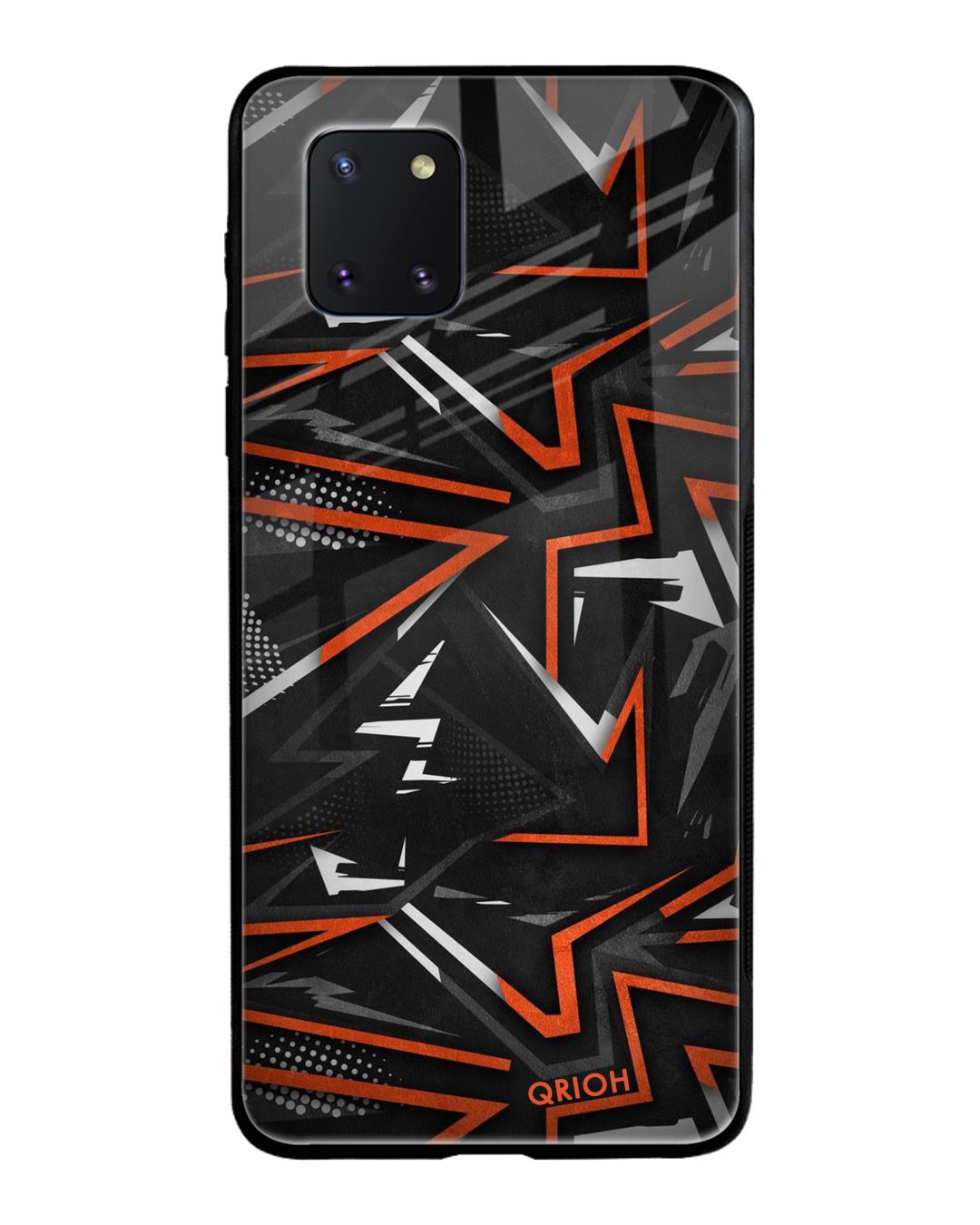 Shop Abstract Printed Premium Glass Cover For Samsung Galaxy Note 10 lite (Impact Resistant)-Back