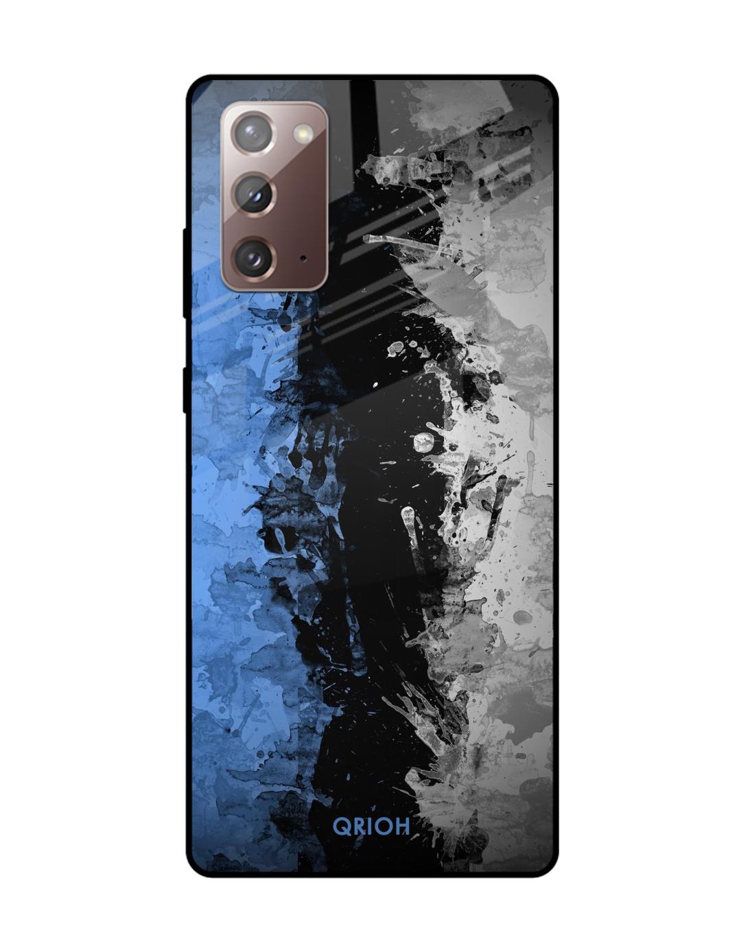 Shop Abstract Printed Premium Glass Cover For Samsung Galaxy Note 20(Impact Resistant, Matte Finish)-Back