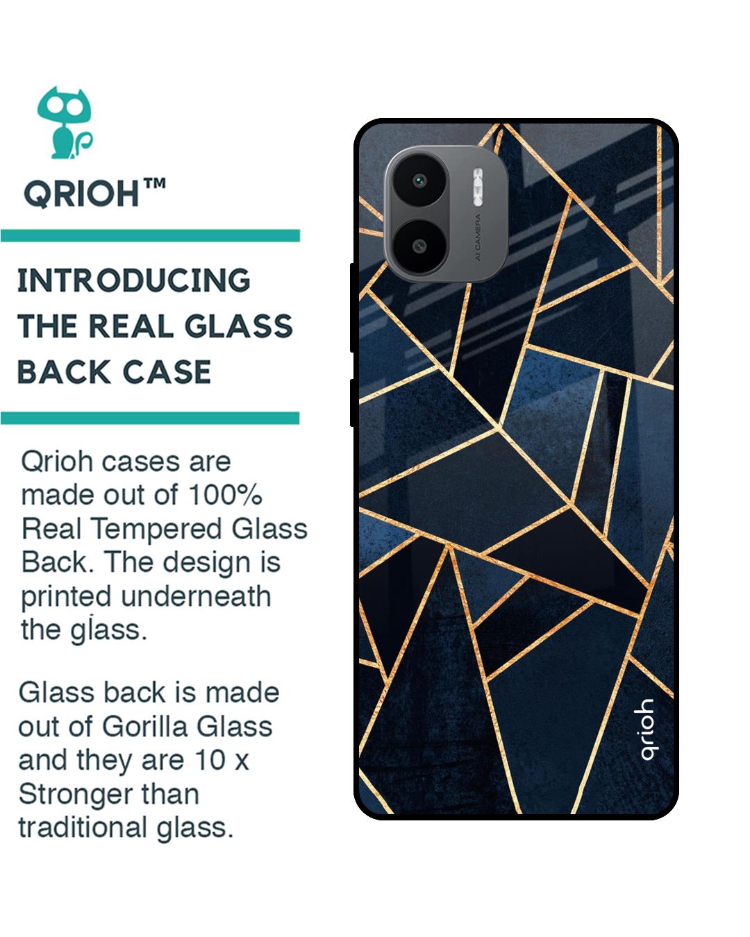 Shop Abstract Tiles Premium Glass Case for Redmi A1 (Shock Proof, Scratch Resistant)-Back
