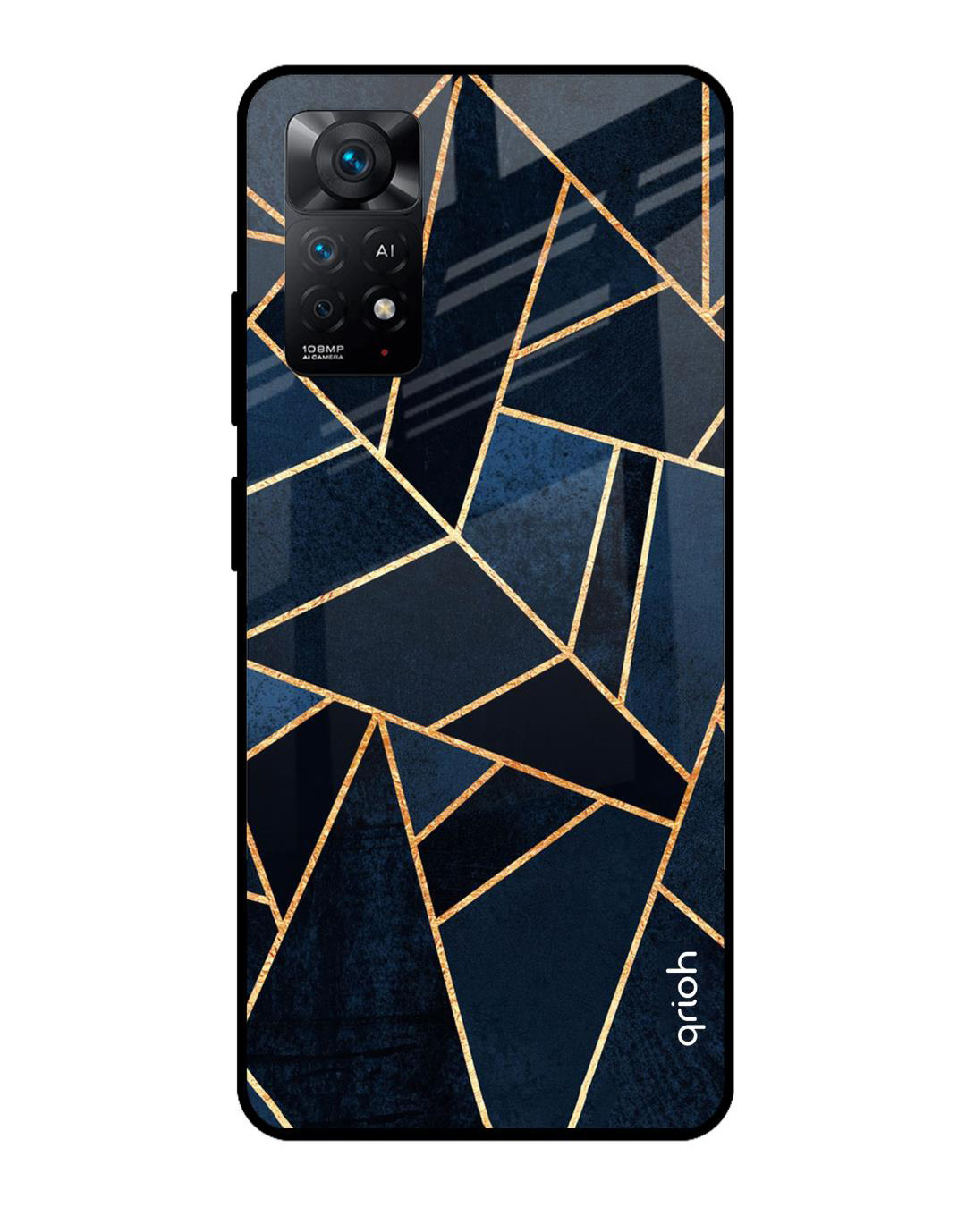 Shop Abstract Tiles Printed Premium Glass Cover for Redmi Note 11 Pro 5G (Shockproof, Light Weight)-Back