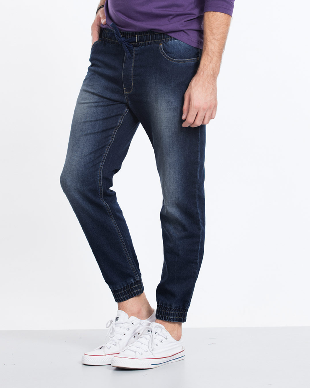 denim joggers bewakoof