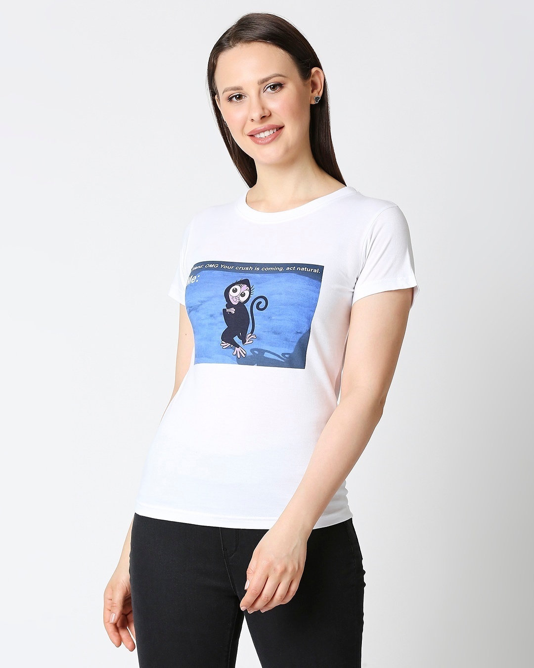 Shop Women's Act Natural Slim Fit Hyper Print T-shirt-Back