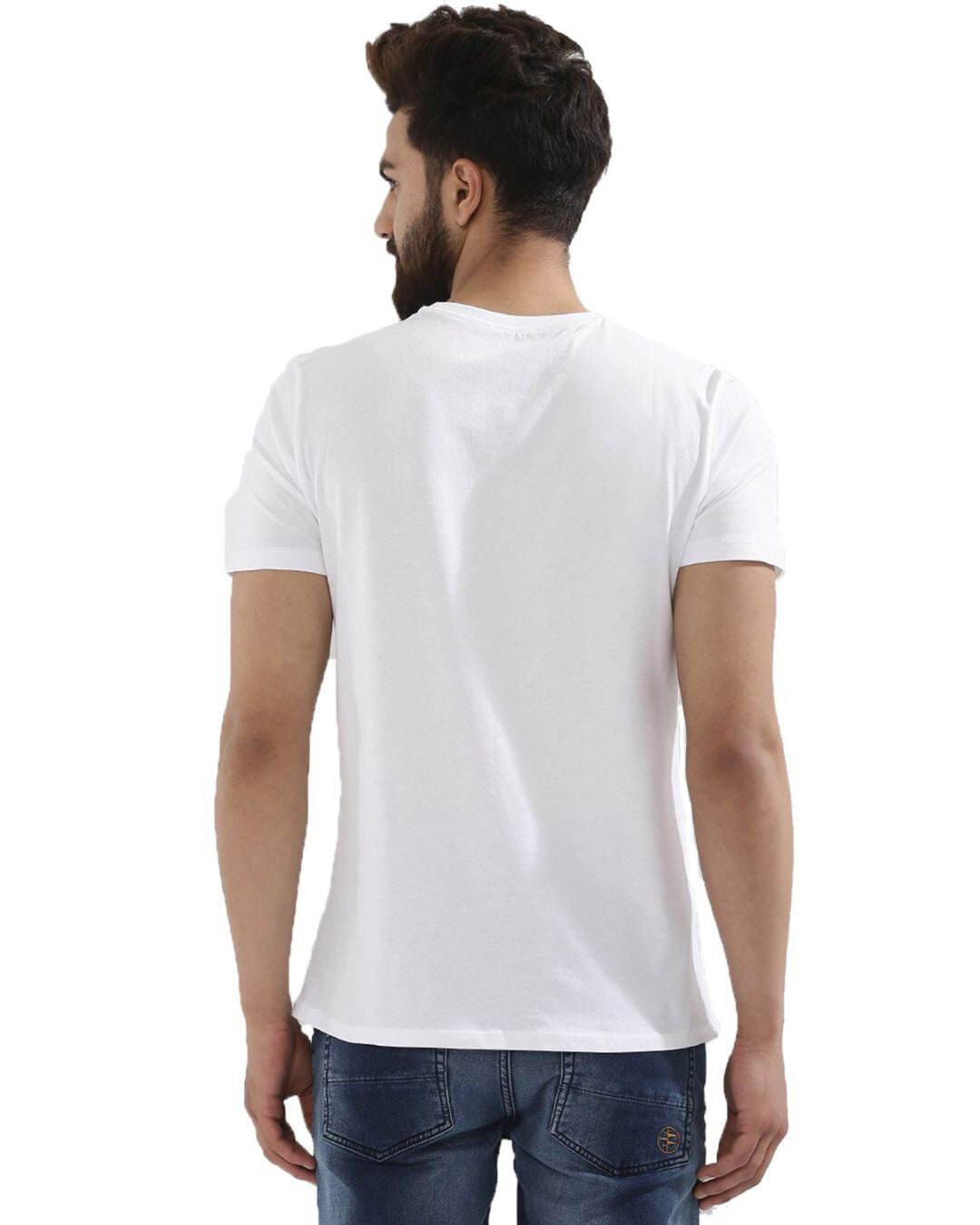 Shop Men's USA Flag Printed Cotton T-shirt-Back