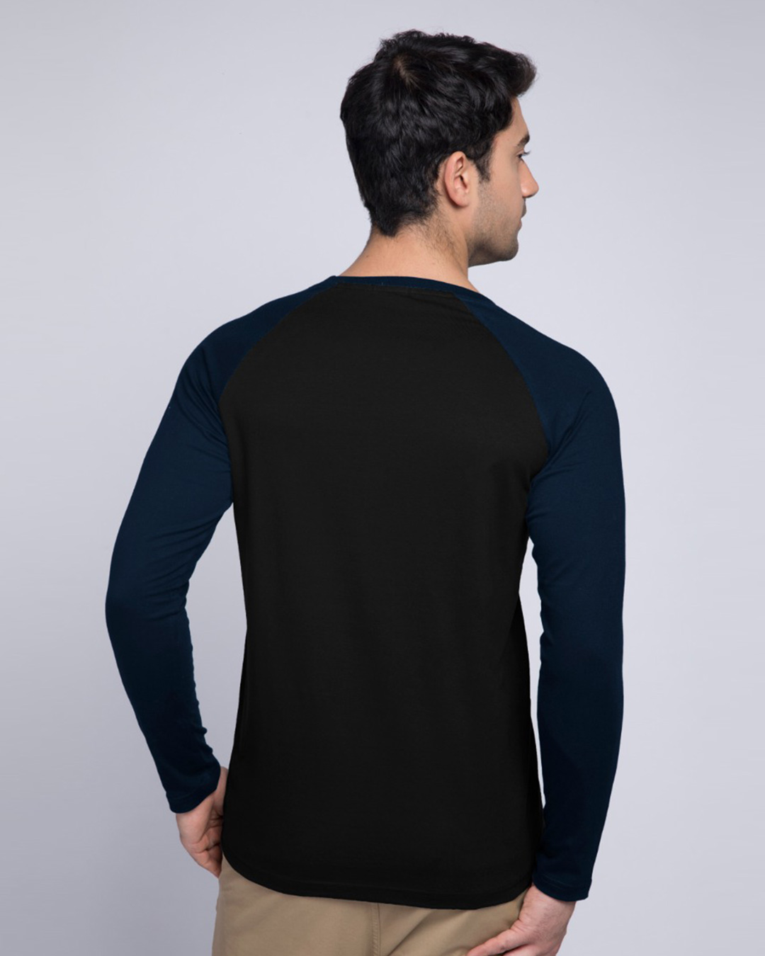 Shop Adventure Mickey Full Sleeve Raglan T-Shirts (DL) Navy Blue-Black-Back