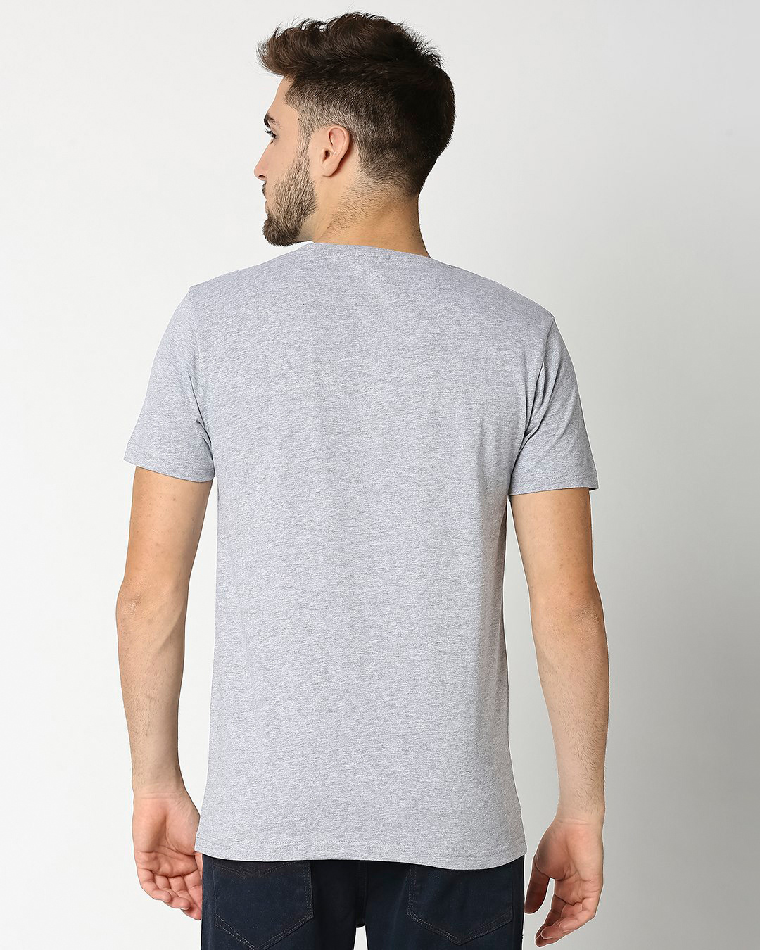 Shop Men's Grey Adventure On Typography T-shirt-Back