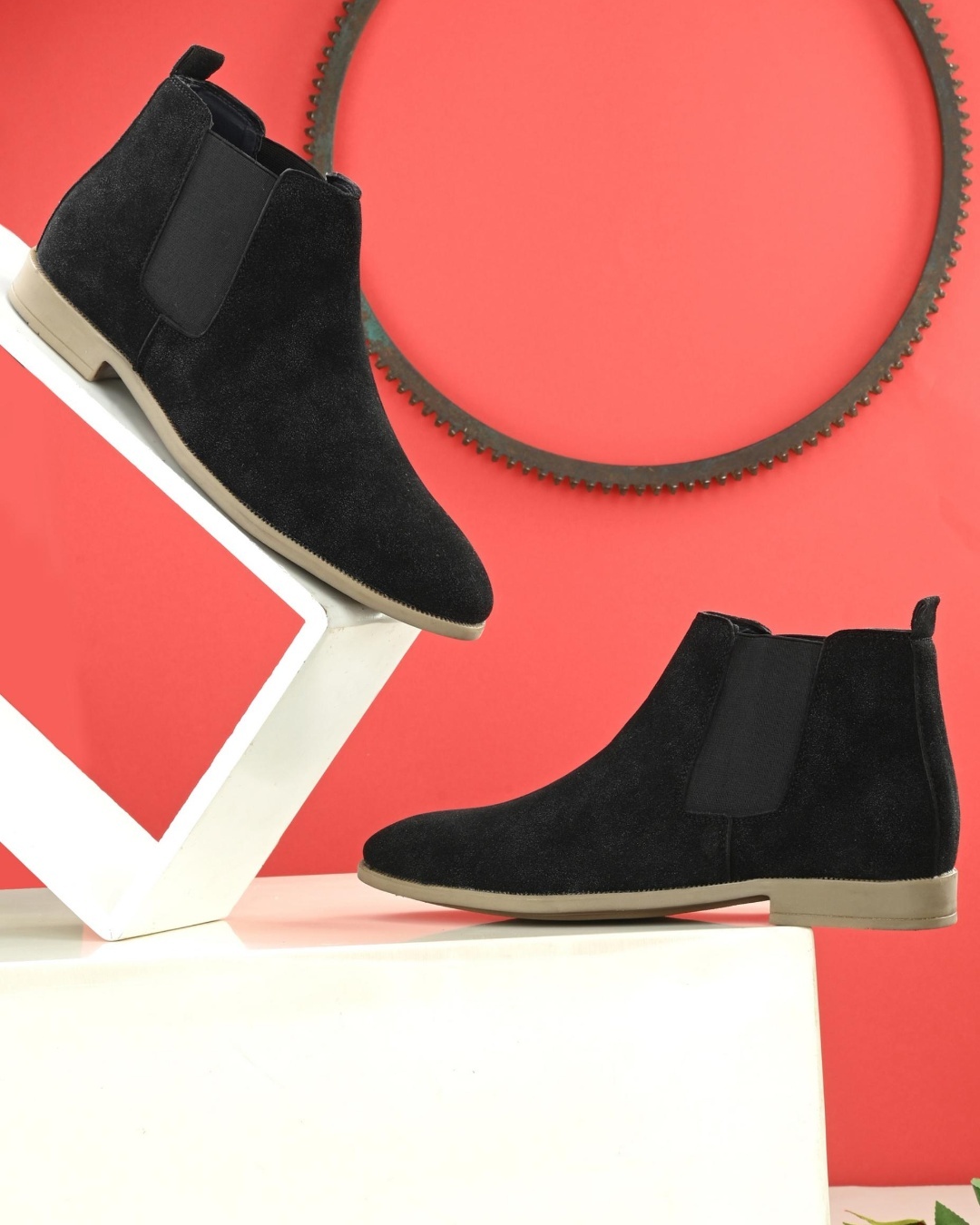 mens black suede chelsea boots