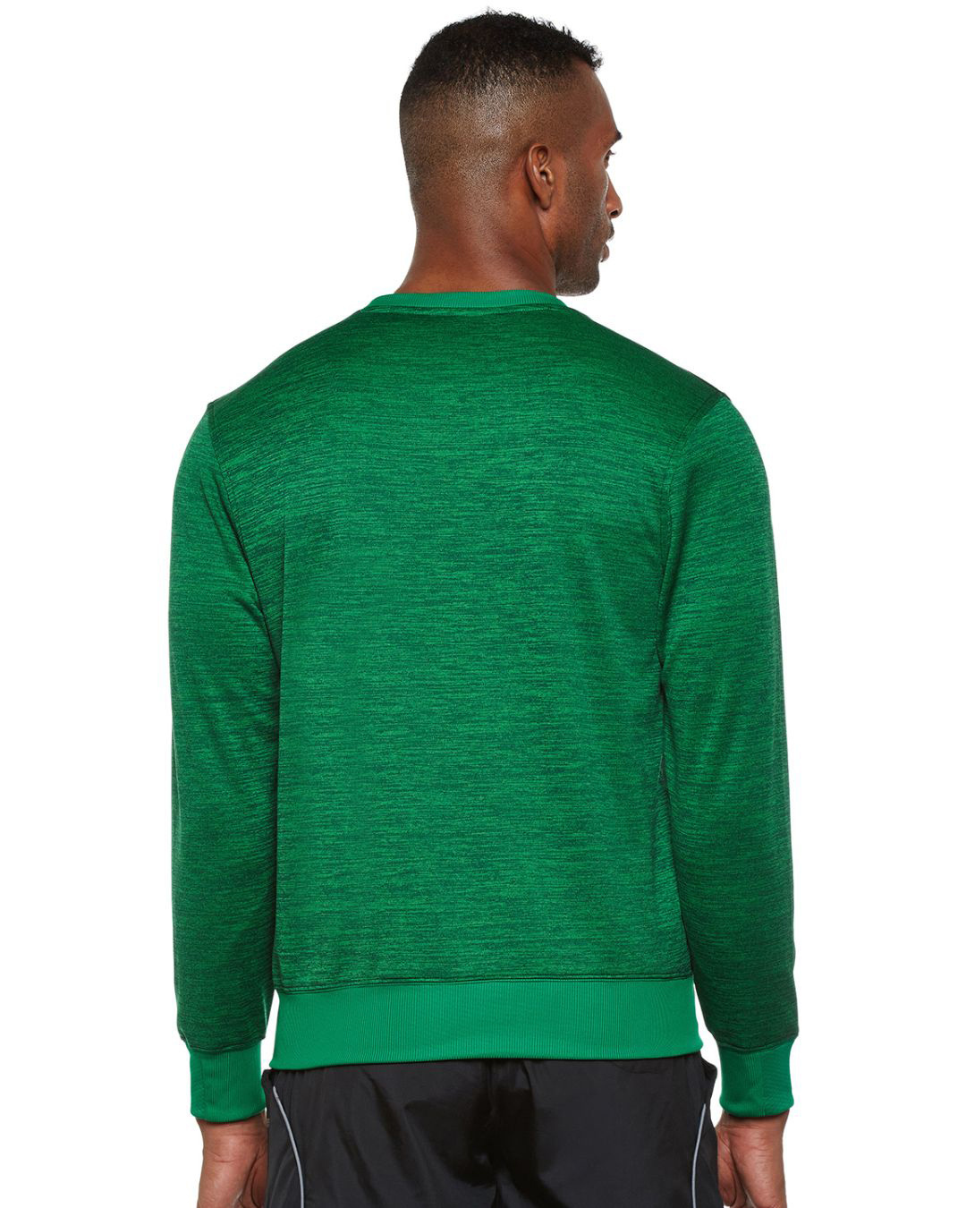 Shop Men Green Printed Slim Fit Sweatshirt-Back