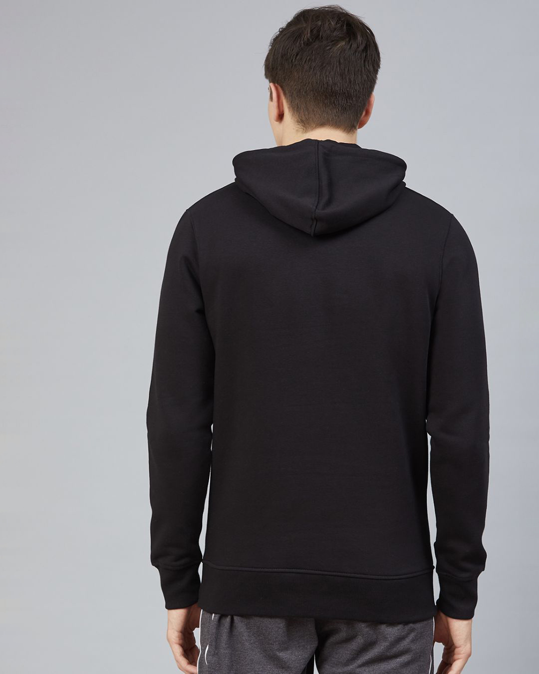 Shop Men Black Slim Fit Sweatshirt-Back