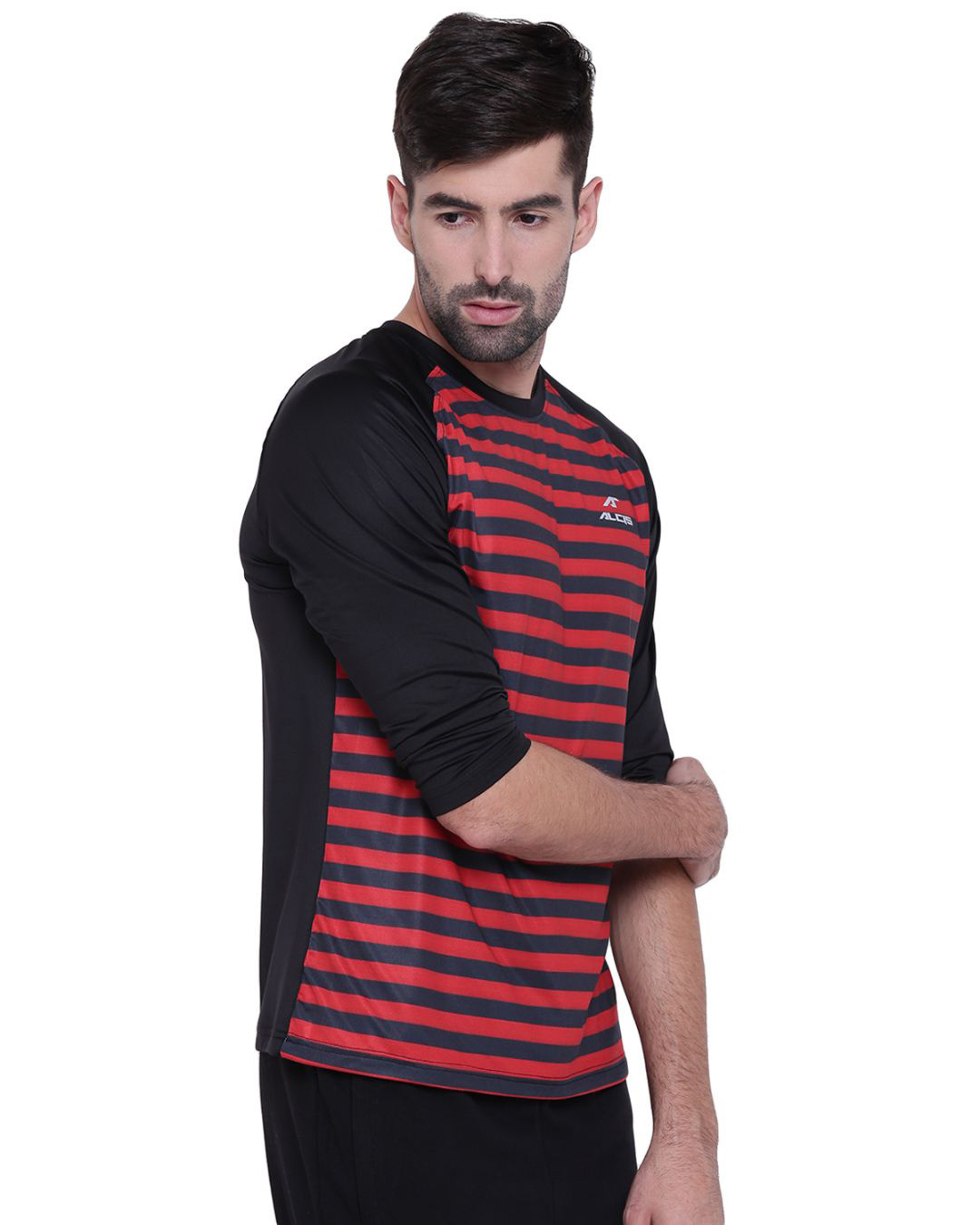 Shop Men's Multicolor Striped Slim Fit T-shirt-Back