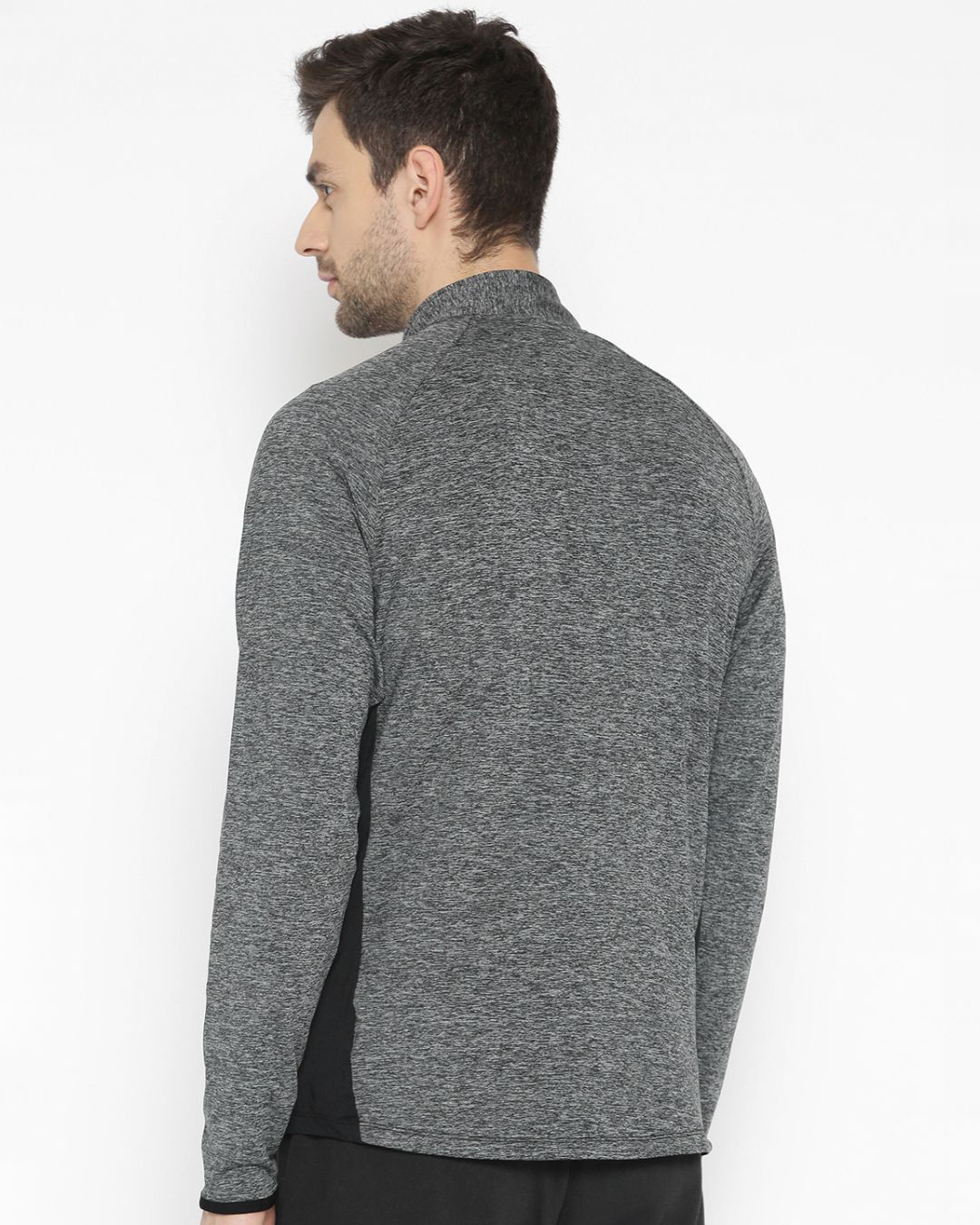 Shop Men Grey Printed Slim Fit Jacket-Back