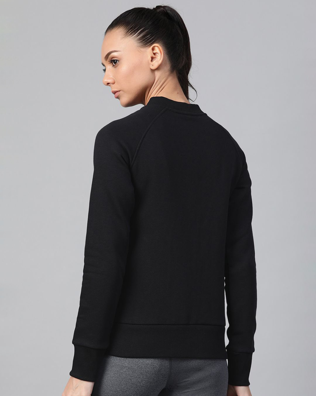 Shop Women Black Slim Fit Jacket-Back