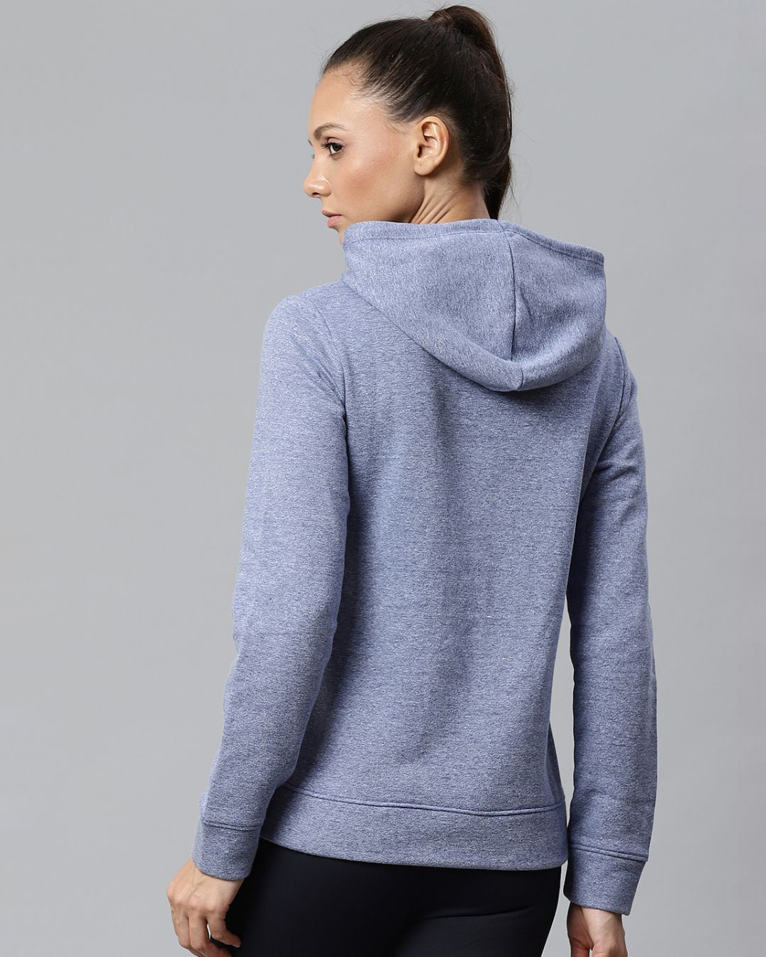 Shop Women Blue Slim Fit Sweatshirt-Back