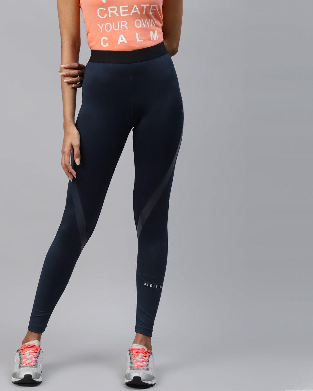 navy blue running tights