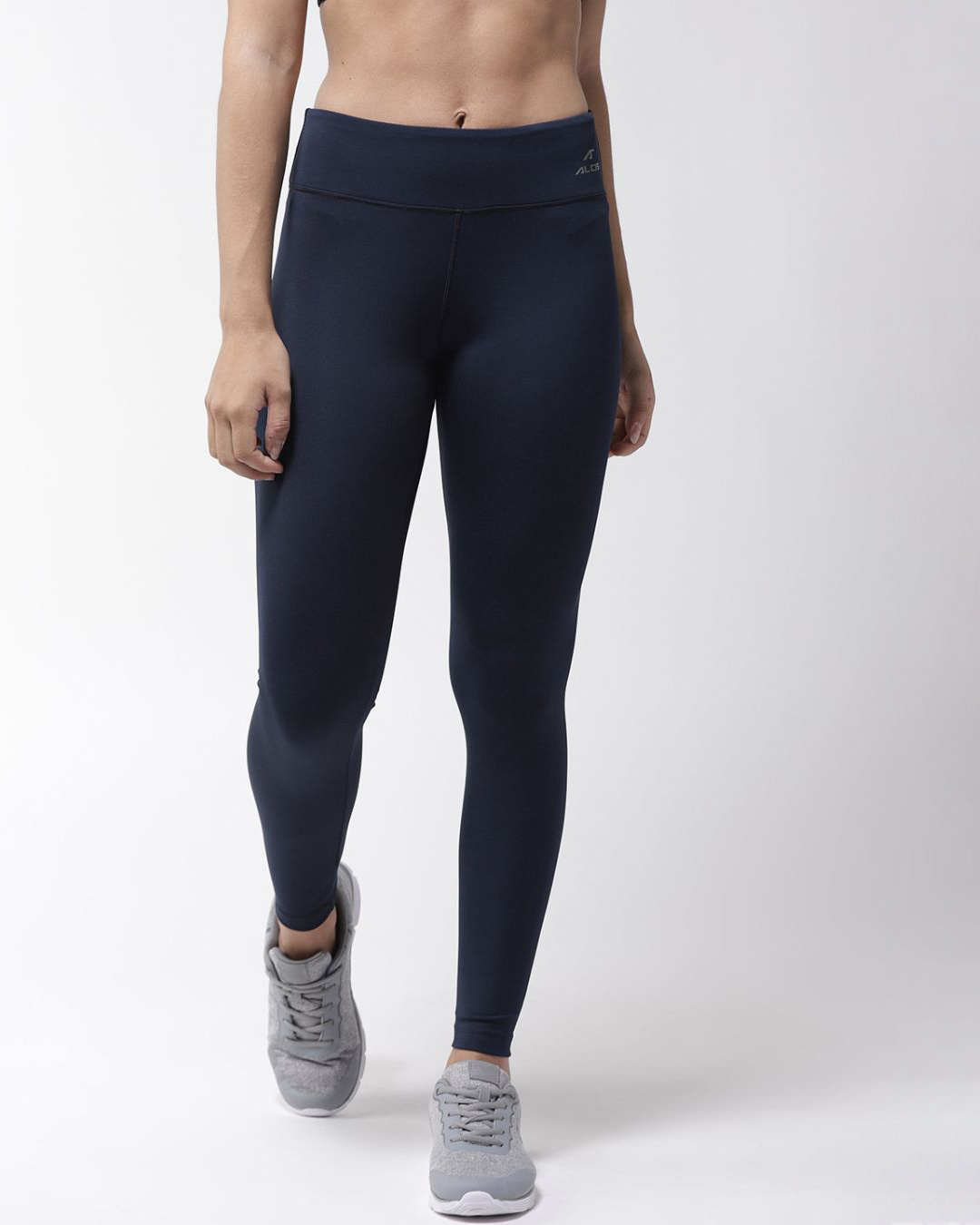 Buy Alcis Women Navy Blue Solid Training Tights for Women Blue Online