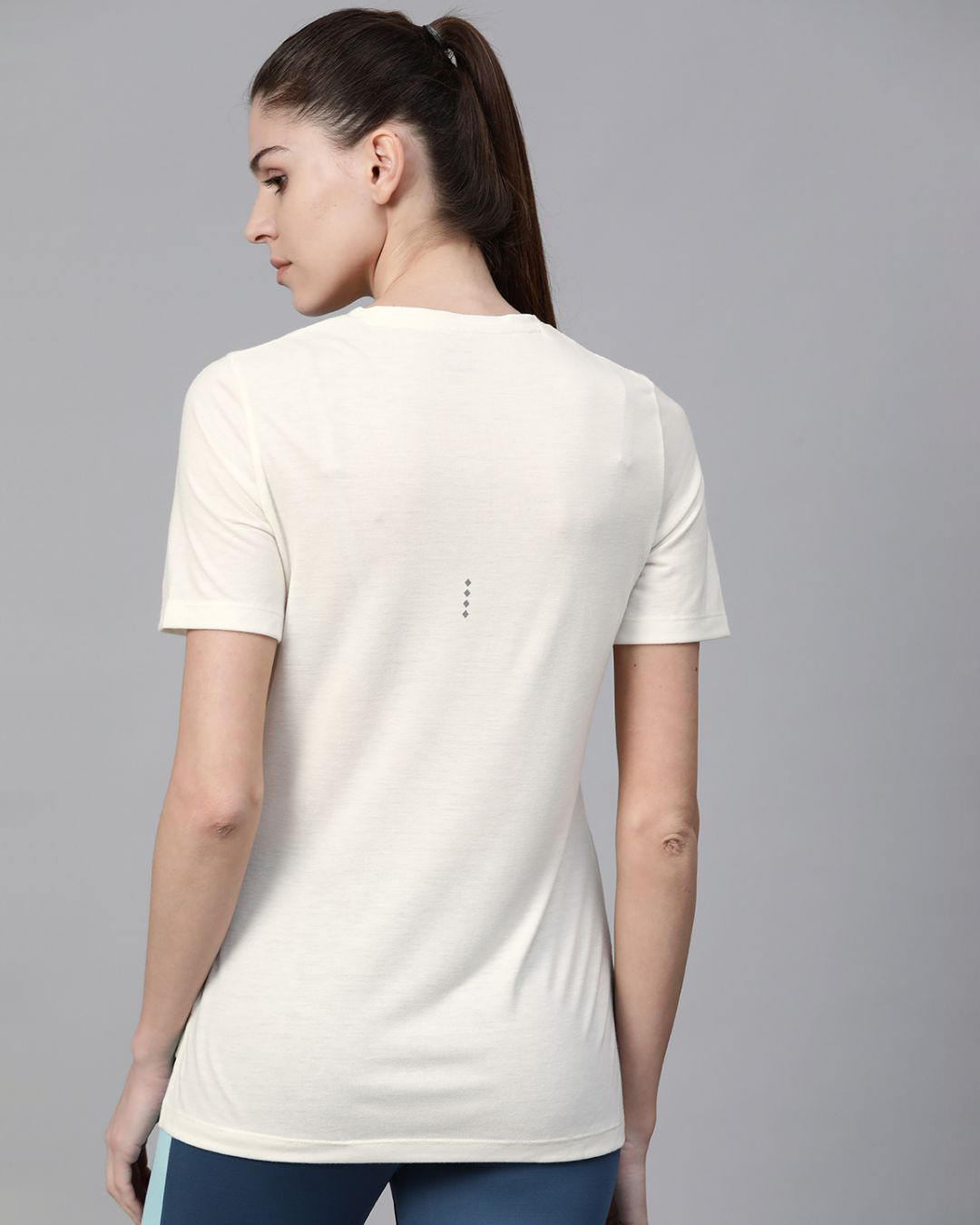 Shop Women's White Slim Fit T-shirt-Back